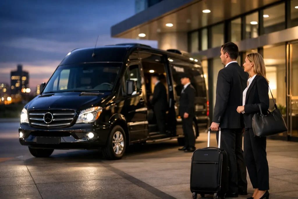 Serviço de van 24 horas com padrão executivo