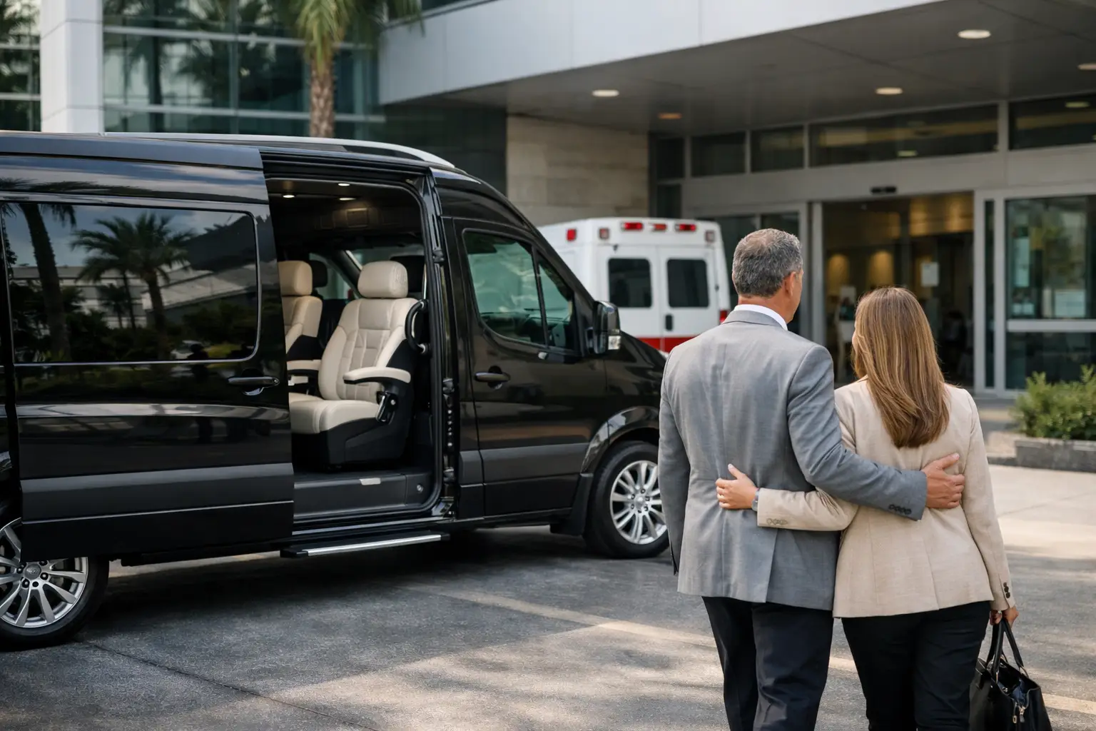 Van executiva para hospital SP com conforto