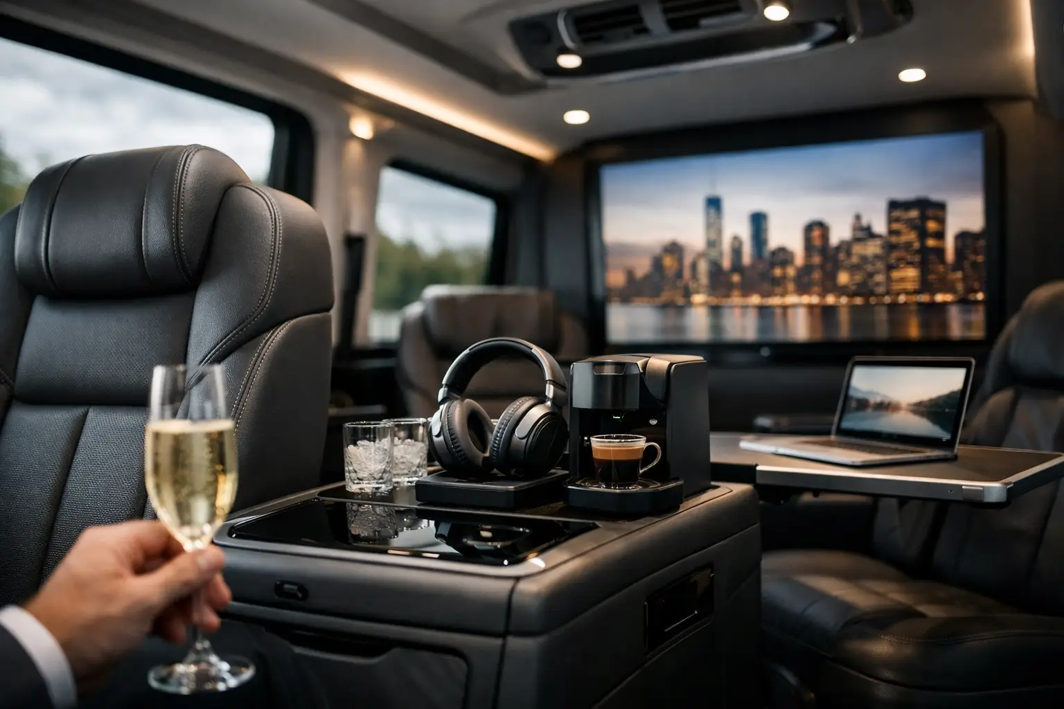 VaideVan transporte executivo - Itens premium em vans executivas que fazem diferença